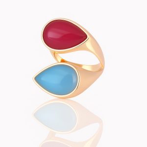 Anillo oro colorido