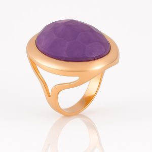 Anillo oro amatista