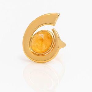 Anillo oro citrino