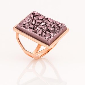 Anillo drusa platina