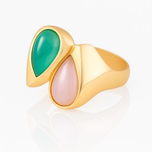 Anillo oro colorido