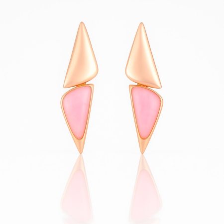 Pendientes cuarzo rosa