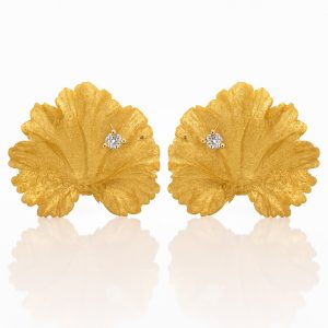 Pendientes oro y brillante