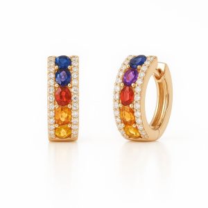Pendientes oro rosa