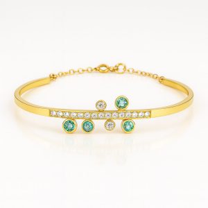 Pulsera de oro con diamantes