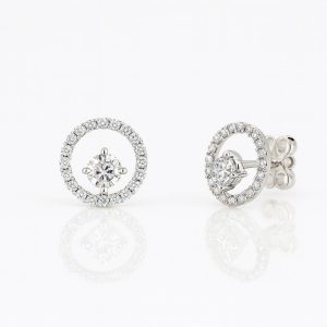 Pendientes de oro con diamantes