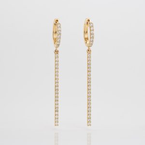 Pendientes de oro con diamantes