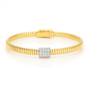 Pulsera de oro con diamantes
