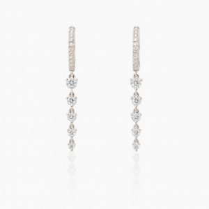 Pendientes oro blanco y diamantes