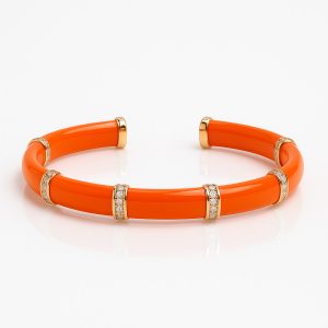 Pulsera de oro con diamantes
