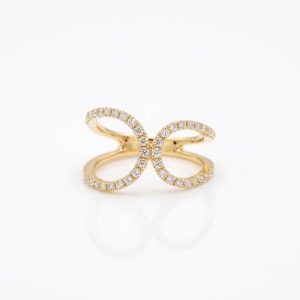 Anillo oro amarillo y brillantes
