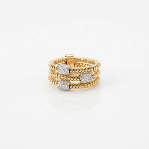 Anillo oro rosa y brillantes
