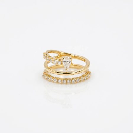 Anillo oro amarillo y diamantes