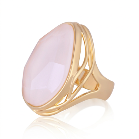 Anillo Oro Rosa Grande