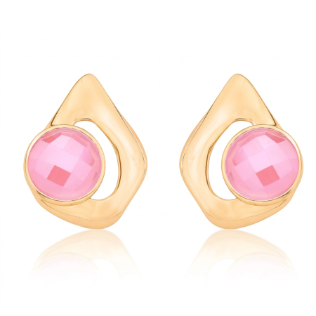 Pendientes Cortos Rosa