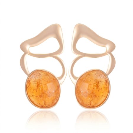 Pendientes Cortos Citrino