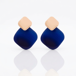Pendientes Largos Ágata Azul Turquesa
