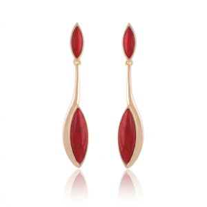 Pendientes Largos Calcita Naranja