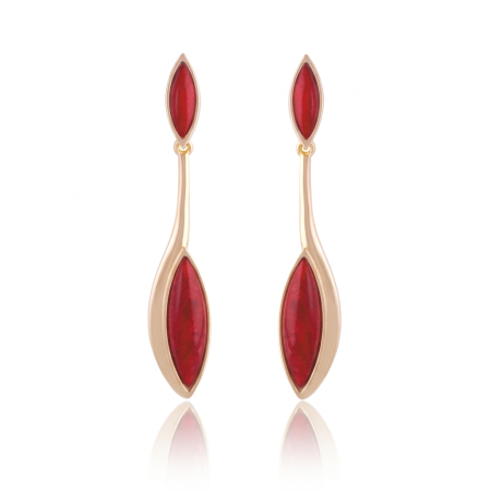 Pendientes Largos Calcita Naranja